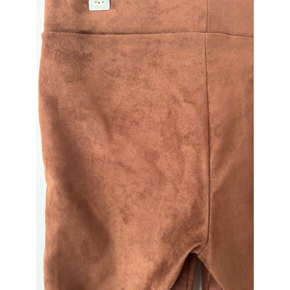 NYDJ Brown Cognac Faux Suede Legging Pants Size 2P - Picture 6 of 12